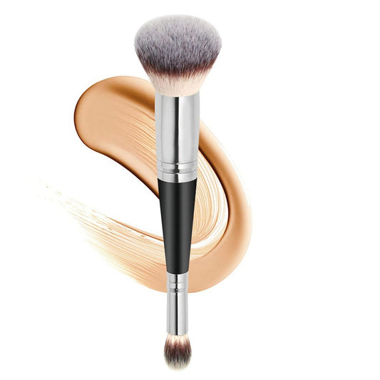 2 Best Foundation Brushes - Dual Ended Makeup Brush -  for Flawless Foundation Eyeshadow