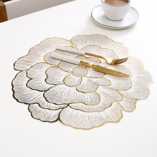 PVC Flower Table Mat - Waterproof and Oil Proof Pack of 2